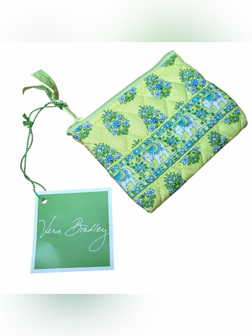 Vera Bradley Citrus Elephant Small Zip Coin Pouch NEW WITH TAGS Vintage 2006